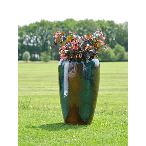 TS Collection plantenpot met bijzonder nostalgische kleureffecten, de pot heeft een hoogte van 51 cm in de kleur Mystic Ocean