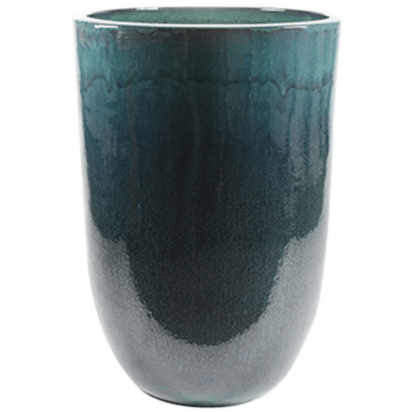 Luxe pot van TS Collection, serie Pure in de kleur Ocean. De pot heeft een hoogte van 79 cm