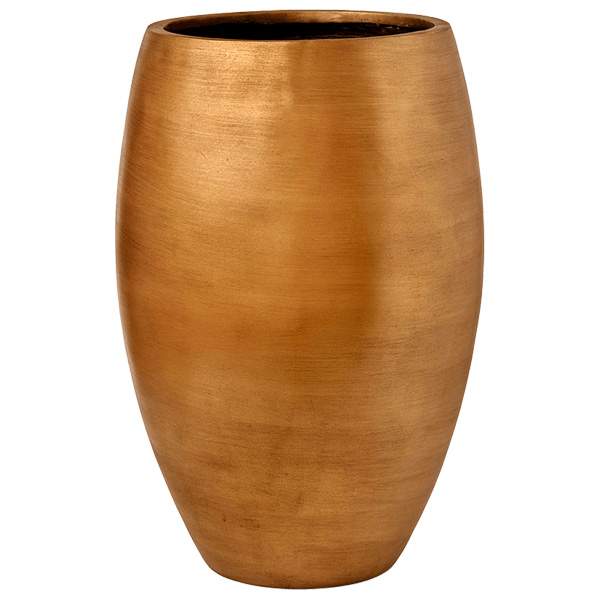 Luxe design pot in de kleur goud. De pot heeft een hoogte van 84 cm